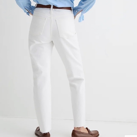 J crew TALL slim boyfriend jeans white - Picture 3 of 4